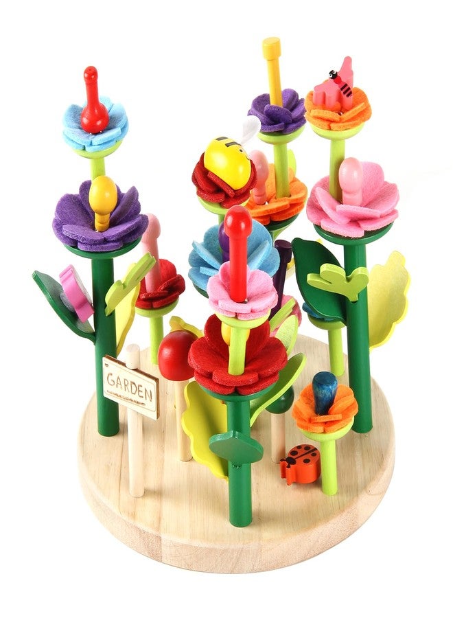Gserin Wooden Flower Garden Building Toys for Kids, STEM Educational Activity Preschool Kit Gift for Boys Girls Age 3 4 5 6 7 Years Old, Stacking Game for Toddlers Build a Bouquet Spring Gifts - Image 1